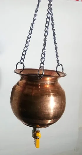 shirodhara pot copper hook to hang with chain